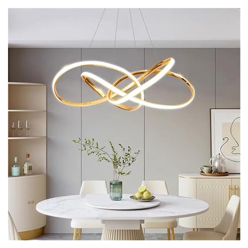 Lustre plafonnier LED moderne avec lampes suspendues au design géométrique pour salon - 5