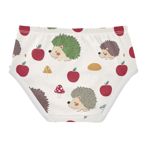 Wusikd Cute Hedgehog Girls' Underwear Cotton Apple Mushrooms Girls Briefs Soft Toddler Underwear 2T2