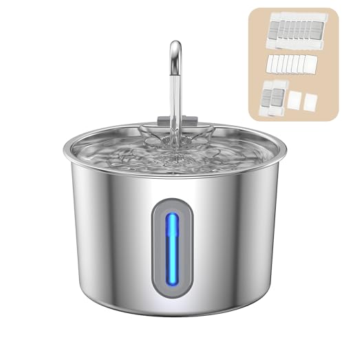 Fuente para agua de gato acero inoxidable con filtros