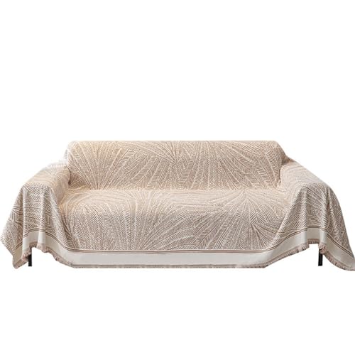 Housse de canapé en chenille haut de gamme réversible à pompons - 7