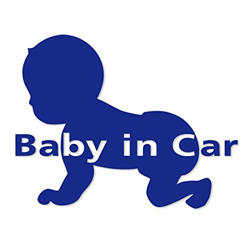 Baby in Car ステッカー ベビーインカー 赤ちゃんが乗ってます カッティングステッカー (ブルー)