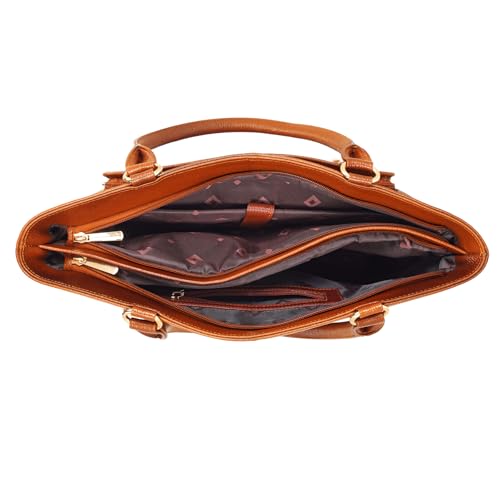 Image of RICHSIGN LEATHER ACCESSORIES Full Grain Natural Leather Top Handle Satchel Shoulder & Handbags