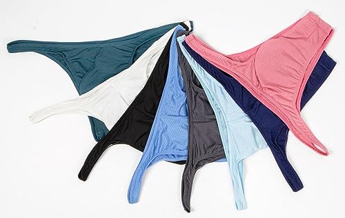 Men's Low Waist Triangle Nylon Underwear Briefs Pouch Mesh Sexy Men's Bikini Thong Under Panties3