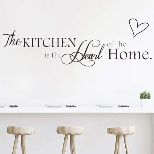 Vinilo para pared con cita en alemán 'Die Küche ist das Herz des Haus', pegatina de pared de entusiasmo, letra de vinilo, decoración artística, mural para sala de estar, dormitorio