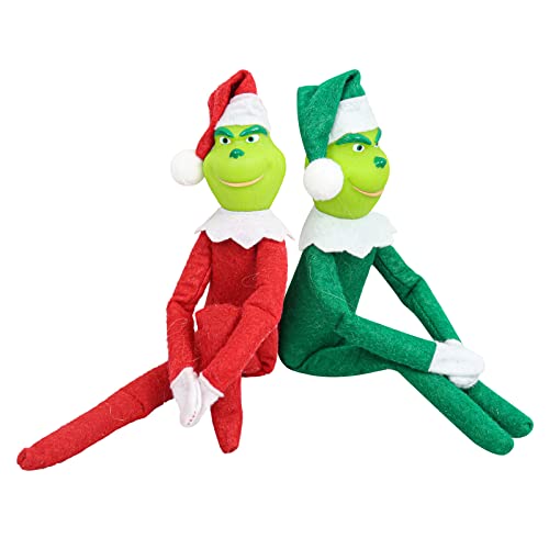 Fehodun Green PlüSchtier Elf mit Weihnachtsmütze Weihnachtself Puppe...
