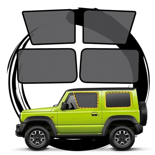 ruiya 新型 スズキ ジムニー jb64 ジムニーシエラ jb74 専用 サンシェード 前席+後席 メッシュシェード 車窓日よけ 車用サンシェード サイドガラス用 遮光カーテン UVカット 日よけ マグネット式 虫除け ジムニー jb64 カスタム パ
