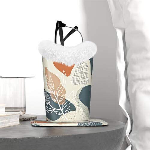 Image of Eyeglasses Holder,Plush Lined PU Leather Pattern Stand Case with Magnetic Base,Unisex for Women Men