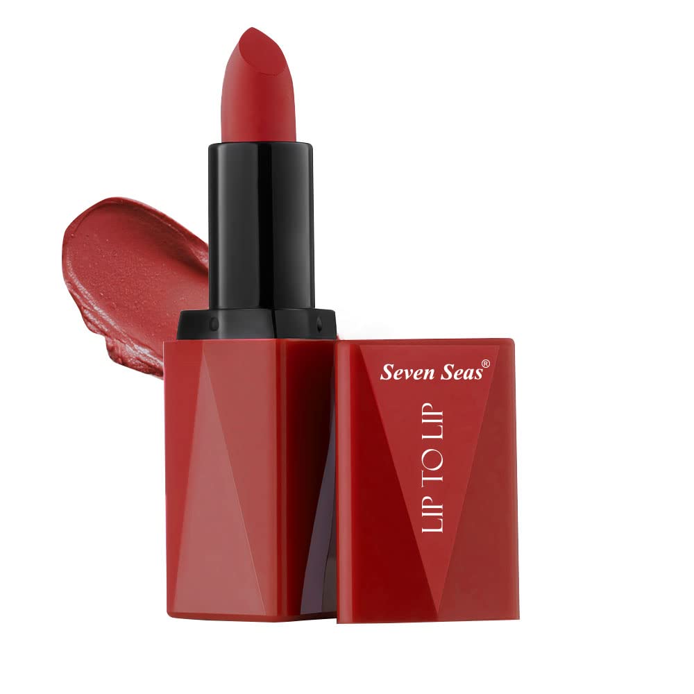 Seven Seas Lip To Lip Matte Full Coverage Long Lasting Lipstick | Smooth Application |Transferproof & Smudge Proof | Highly Pigemented Lipstick for Women (Chestnut Rose-II)-image-30