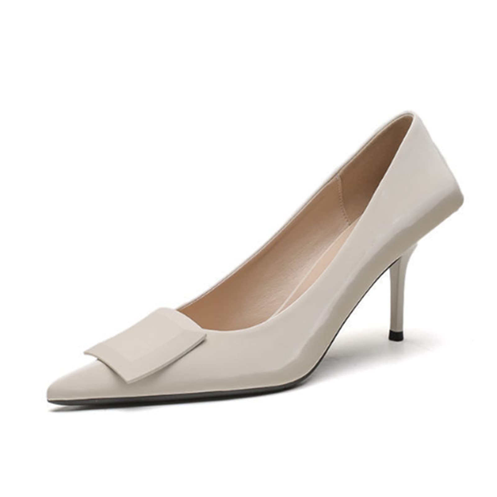 Stiletto Shoes Cream Colour High Heels 44+ Thousand Beige Heels