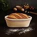 Saint Germain Bakery Premium Round Bread Banneton Basket with Liner - Perfect Brotform Proofing Basket for Making Beautiful Bread (10 inch Oval)