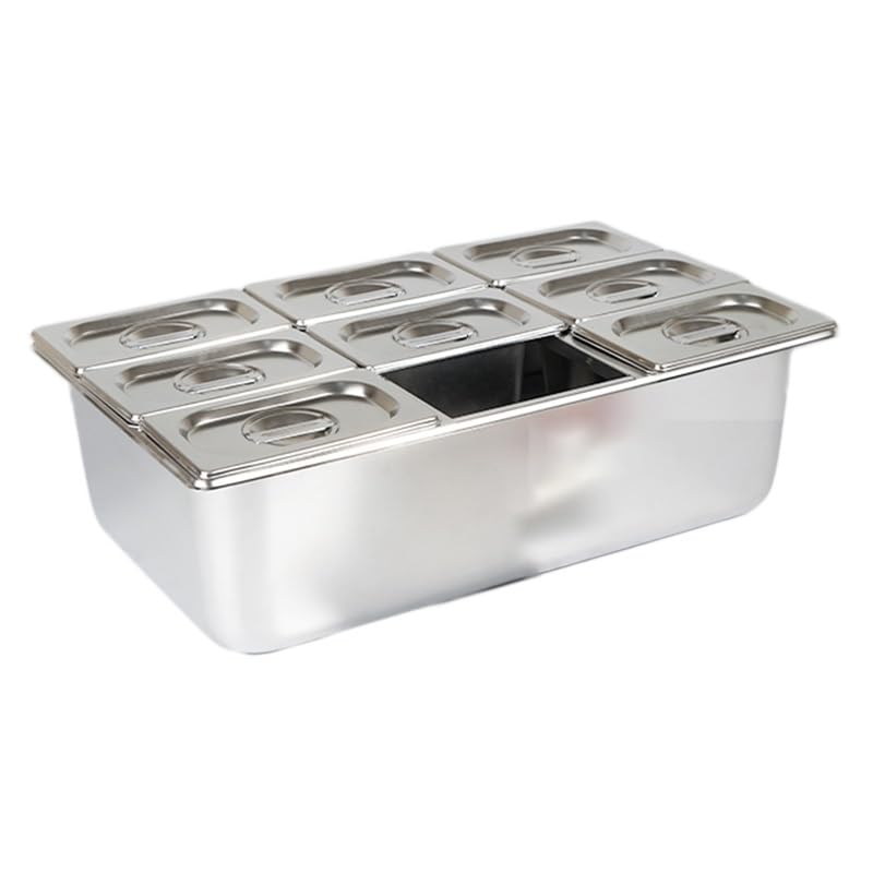 Bandeja portátil para exhibición de hielo, estación de buffet para comida fría y servir fiestas, enfriador de bebidas y esencial para fiestas, perfecta para eventos, reuniones, picnics y barbacoas