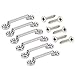 Amarine-made Stainless Steel Bimini Top Strap Pad Eye Footman's Loop Heavy Duty for Jeep Corvette,Buggy,Kayak Tie Downs (6 Pcs)