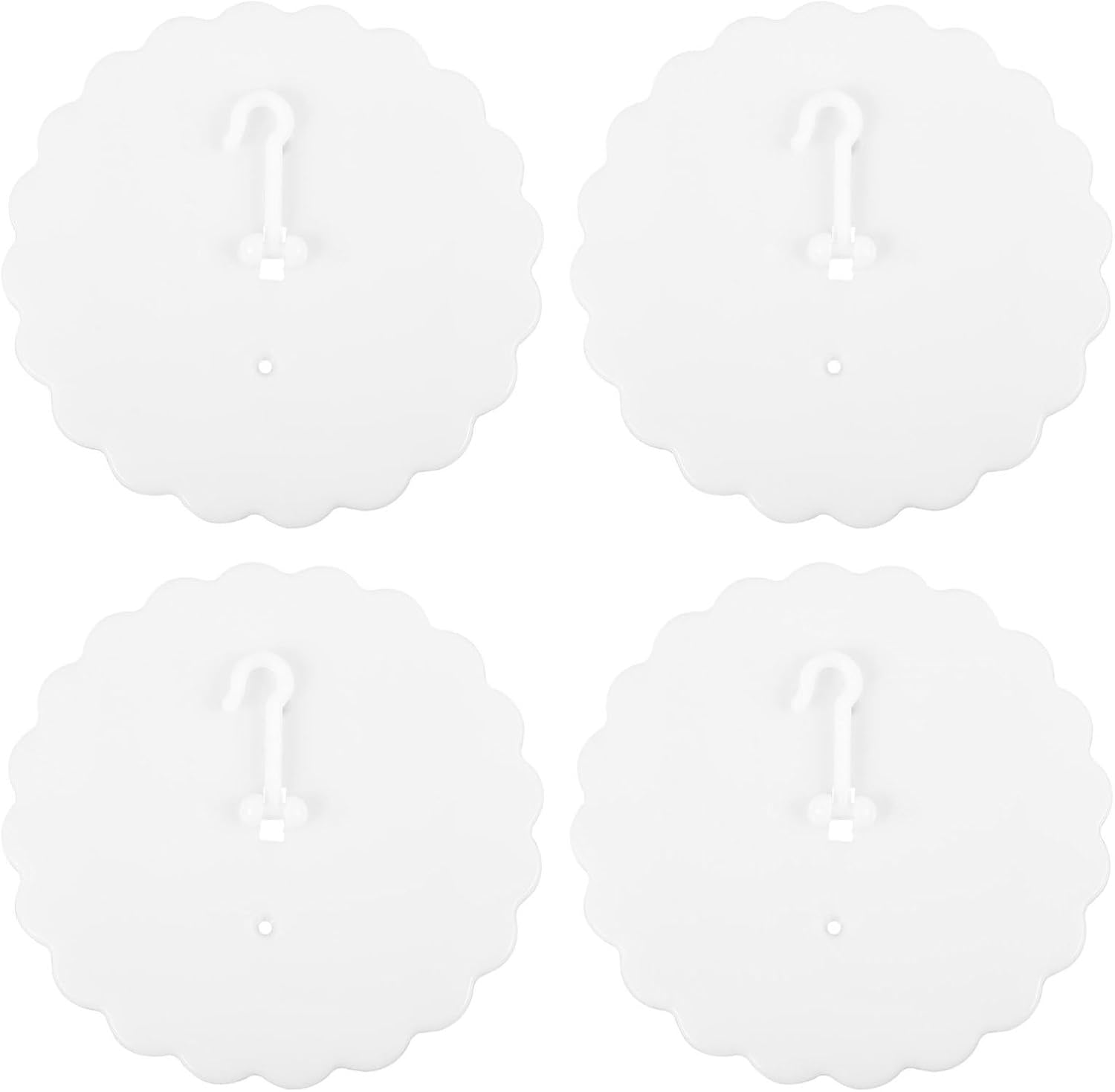 Luxshiny 4pcs Dome Bed Canopy Hooks Plastic Ceiling Hangers Sticky Adhesive Hooks for Mosquito Net Tent Home Bedroom Ceiling Mount