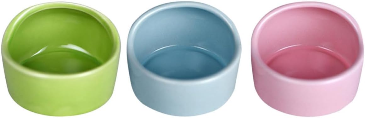 5Pcs Ceramic Hamster Feeding Bowls Anti Bite Pet Bowl for Small Animals | Compact, Convenient, Easy to Clean, for Fresh and Green Food, Small Pet Home Use