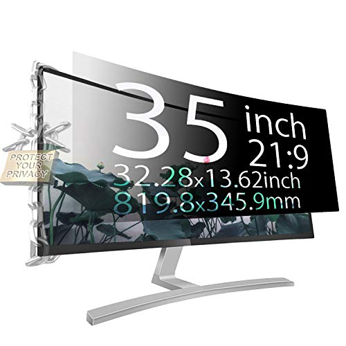 Xianan Protect Computer Privacy - 35 Inch 21:9 Aspect Ratio Computer Privacy Screen Protector Privacy Filter for Widescreen Curved Screen Computer Monitor - Anti-Glare