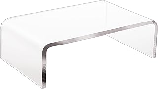 Clear Acrylic Monitor Stand for Computer Monitor and Laptop, Lucite Acrylic Monitor Stand for PC, Laptop, Printer, Monitor Stand Riser, Monitor Stand Clear.