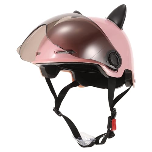 Casque demi-visage oreilles de chat en ABS pour scooter été homme femme