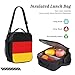 YQxwJL German flag print Shoulder Bookbags Lunch Bag and Pen Case 17 inches Backpack with Lunch Box, Cute Bookbag Set