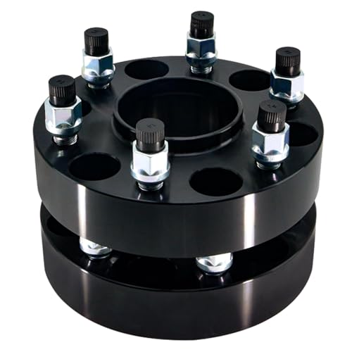 Image of 6x139.7 Wheel Spacers for 1999-2024 Chevy Silverado GMC Sierra 1500 Yukon Escalade, 03-14 Savana Express Tahoe, 07-13 Avalanche, 15-24 Suburban, 1.5 inch 6x5.5 inch 78.1mm Hub Bore M14x1.5 Studs, 4 PCS