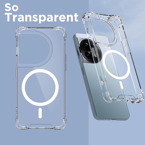 Image of Pikkme Back Cover for OnePlus 11R 5G Mag-Safe Shockproof PC + TPU Protective Case Magnetic Support Bumper Case (Transparent Mag-Safe)