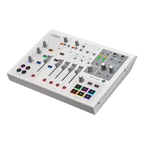 Yamaha AG08 Mezclador de bucle invertido de transmisión en vivo de 8 canales, interfaz USB con Steinberg Software Suite