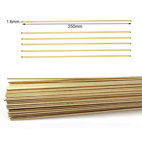 XNJIHWA 20Pcs Brass Welding Rods 1.6mm x 240mm Brass Welding Round Brazing Rods Soldering Rods Wires Sticks Low Melting for Repair Welding Brazing - Image 2