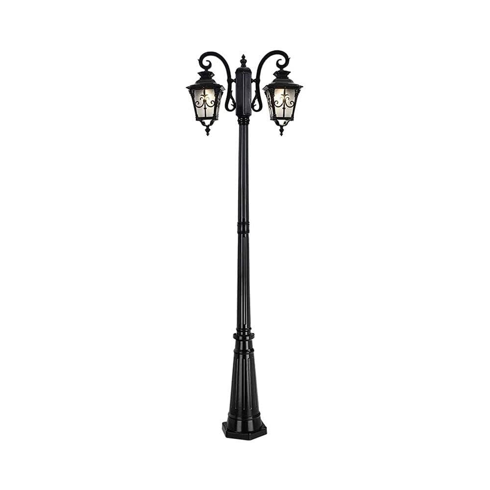 QUSYZD Lamp Post Lights Outdoor,2-Lights Street Lights Aluminum Waterproof High Pole Light Villa Courtyard Outdoor Street Lamp Hotel Pillar Light Garden Decoration Outdoor Stre,