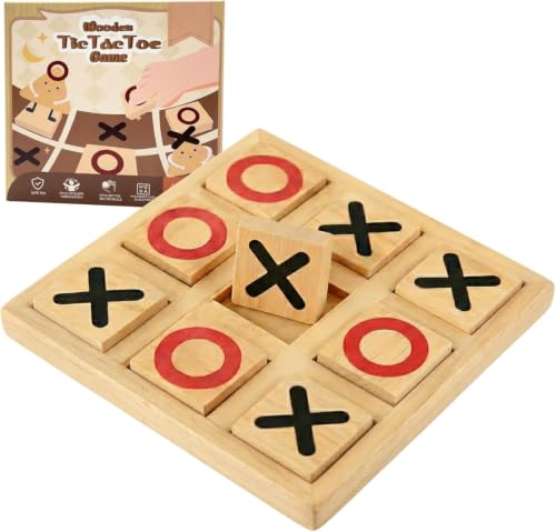 Juego de mesa Pedolini Tic Tac Toe de madera 5.9 in miniatura 1