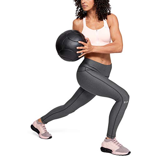 Under Armour Women's HeatGear Armour High Waisted  Leggings , Charcoal Light Heather (019)/Metallic S , XX-Large