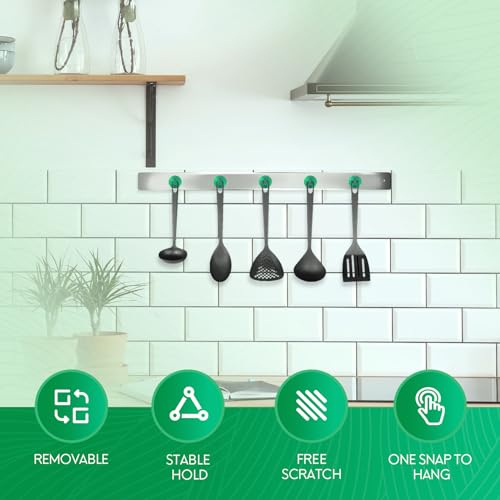 Image of Neosmuk Magnetic Hooks Steel Tube Design for Cruise,130lb+ Green,10 Pack