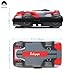 Rockpapa Large-Capacity Race Car Pencil Case, Pencil Box, Storage Box for School Students Boys Teens Kids Toddlers Grey Red