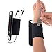 Produktbild WANPOOL Sport Schweißband Handgelenksband Unterarmband mit Kleiner Tasche für Schlüssel und Kleingeld für iPhone 6 / 6s, Schwarz & Schwarz