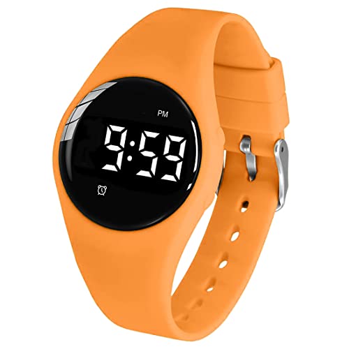 e-vibra Vibrating Alarm Watch, Water Resistant Potty Training Wristband Rechargeable Medical Reminder Watch with Timer and 15 Daily Alarms (Orange)