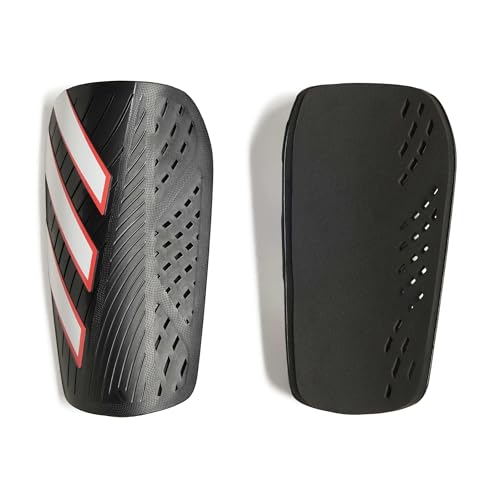 adidas Unisex-Adult Tiro Shinguard Club Black/White/Lucid Red Small