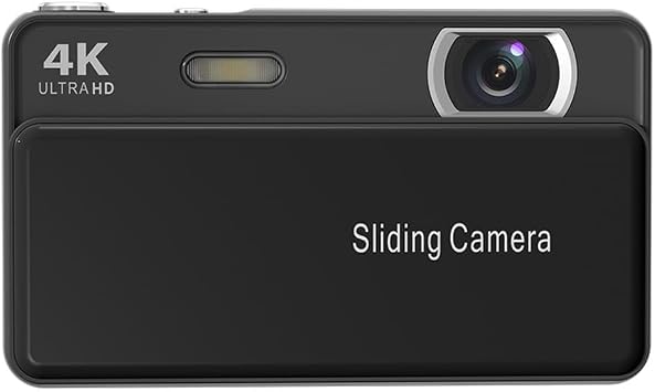 Digital Camera Video Camera, M15 Sliding Digital Camera CCD Campus Camera For Students, Photo And Video Recording, Student Mirrorless Camera PresentBlack