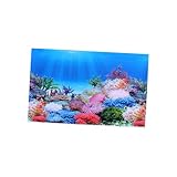 CVUTOVO Aquarium Hintergrundfolie Doppelseitiger Fischglas Aufkleber Dekorative Rückwandfolie für Fischtank Leicht Anzubringen Modisches Unterwasser-szenen-Design