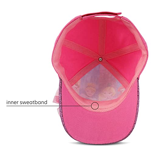 Image of Disney Girls' Frozen Baseball Cap - Princess Elsa and Anna Curved Brim Strap Back Hat (2T-7)