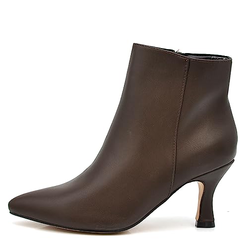 IF Fashion Tronchetti Stivali Stivaletti A Punta Scarpe da Donna Con Tacco MP413 testa di moro N.39