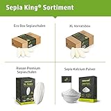 Sepia King - Sepiaschalen Bruch in Premium Qualität - Kalzium für Schildkröten, Bartagame, Geckos, Reptilien - Futterkalk, Kalk Terrarium Zubehör - Keine Reste oder Abfall