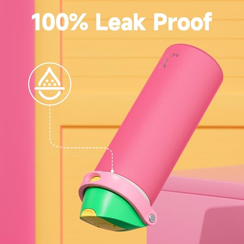 Image of 24 oz Insulated Water Bottle for Women: Meoky Stainless Steel Water Bottle with 2-in-1 Straw and Spout Lid - Leak Proof, Cold for 24 Hours, Fits in Car Cup Holder, BPA-Free for Sports Travel, Ruby