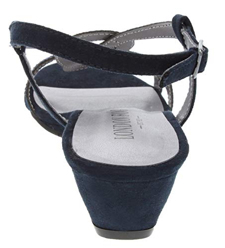 Image of LONDON FOG Womens Macey Demi-Wedge Dress Sandals