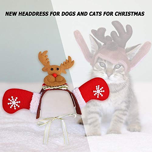 Chapéu de Papai Noel para cachorro gato Natal Halloween, roupas de cachorro gato fantasia de Natal a