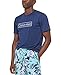 Calvin Klein Men's Standard Light Weight Quick Dry Short Sleeve 40+ UPF Protection Active Top, Navy Logo, X-Large