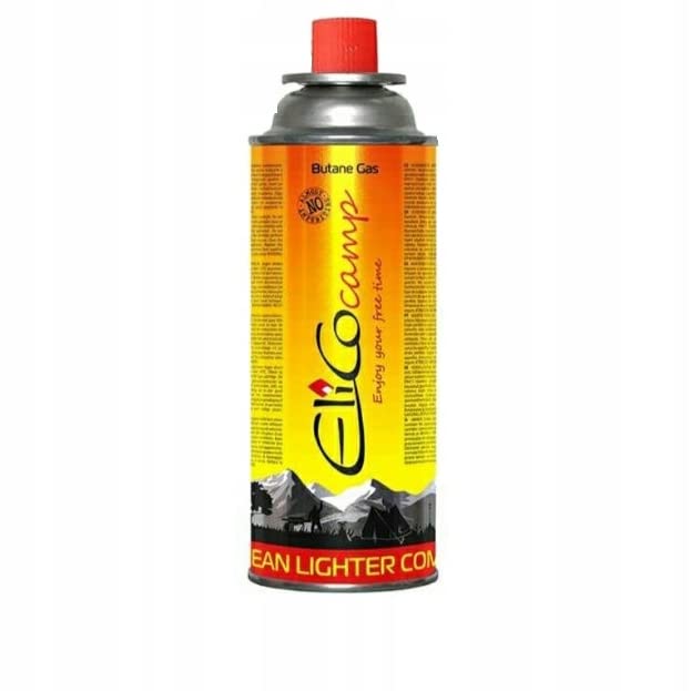 Kartusz gazowy Elico Camp 220 g 12 sztuk, 12 x 220 g / 393 ml e do kuchenki gazowej, kuchenki kempingowej, palnika Bunsena, palnika lutowniczego