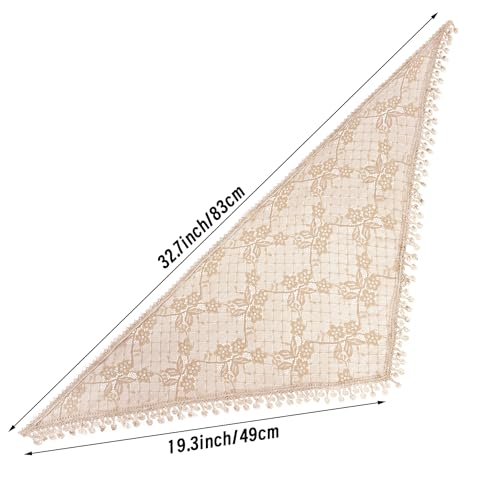 Lystaii Cathedral Head Covering Mass Veil Lace Infinity Veils Triangl Mantilla Latin Scarf Church Vintage Veils3