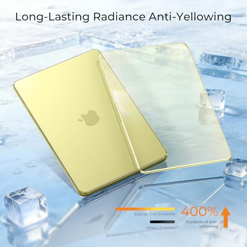 Image of EooCoo Compatible with Apple 2026 MacBook Neo Case 13 inch Mac Laptop A3404 with A18 Pro Chip, Transparent Hard Shell & Keyboard Skin Cover & Laptop Screen Protector - Crystal Citrus