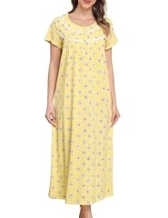 100% Cotton Blue Flower on Yellow Backgroundy8