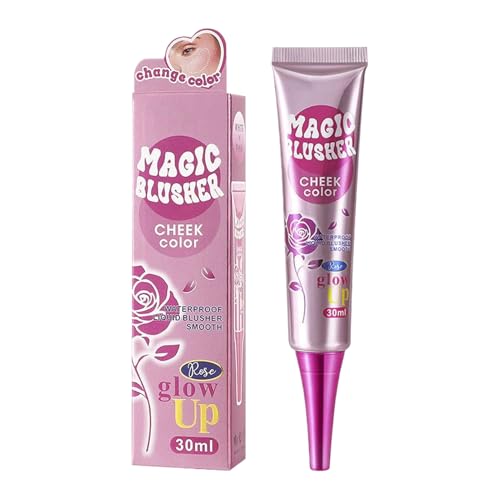 Varita de rubor para mejillas | Palillo de rubor rojo que cambia de temperatura, impermeable, cosmético de belleza para rendimiento, compras, citas, vacaciones al aire libre