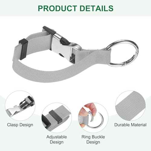 Image of M METERXITY 2-Pack Add A Bag Luggage Strap, Adjustable Suitcase Belt for Connecting Luggage /Backpack /Jacket, Carry Strap with Ring Buckle [Gray]