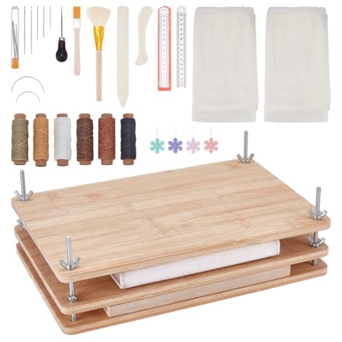UNICRAFTALE 1 ensemble de Kits de Reliure de 29.5x19.5cm Matériaux de Reliure Fournitures de Reliure Kit de Réparation de Livres avec Plioir Poinçon...